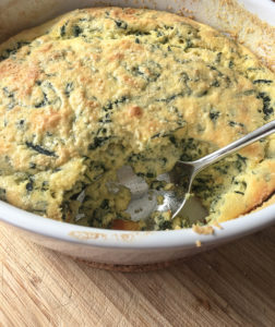 spinach and cheese keto souffle
